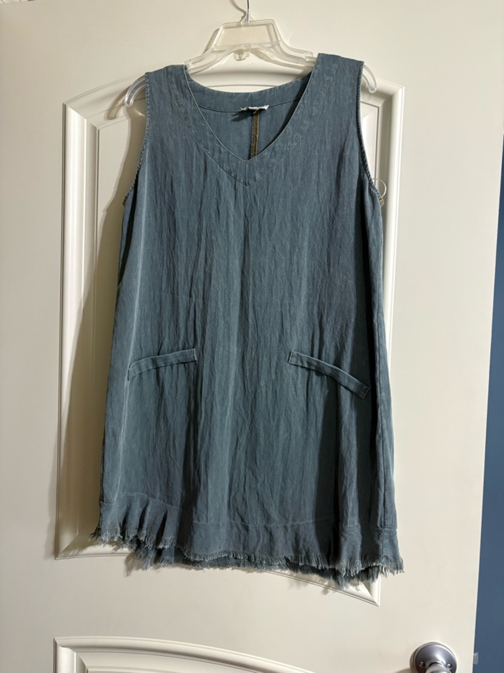 Umgee Blue-Green Washed Tunic Top